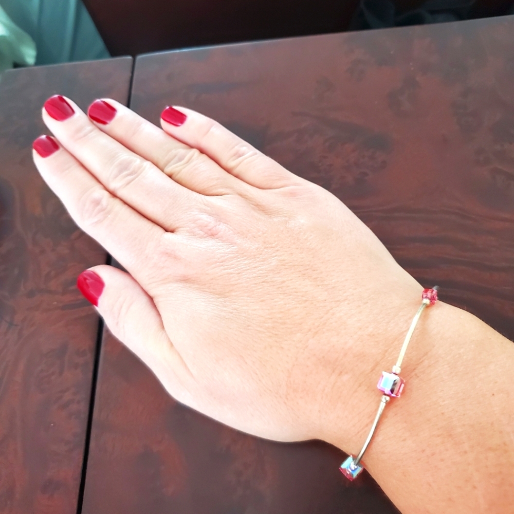 Pink stone bracelet